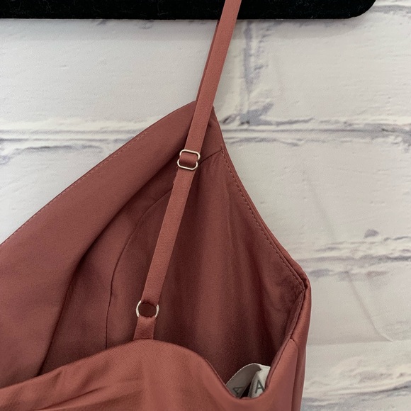 NWT AZAZIE Blush Pink linia stretch satin dress - Picture 7 of 7